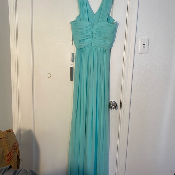 Alfred Sung Ruched Detail Mint Maxi Dress - Picture 2 of 5